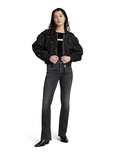 G-STAR RAW Damen Noxer Bootcut Jeans, Schwarz (worn in black moon D21437-D431-G108), 26W / 32L von G-STAR RAW