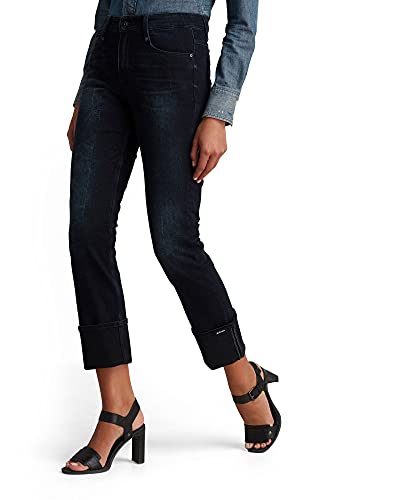 G-STAR RAW Damen Noxer Straight Jeans, Blau (worn in eve destroyed D17192-8971-C267), 28W / 32L von G-STAR RAW