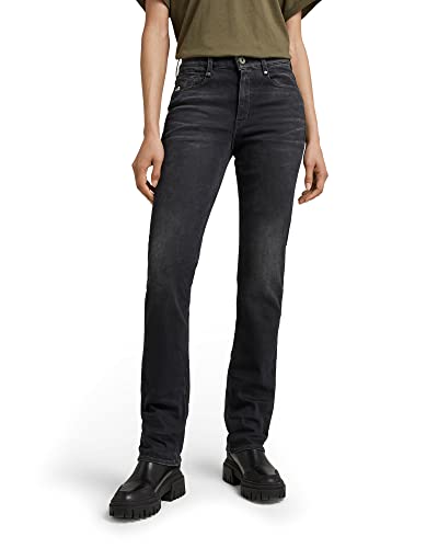 G-STAR RAW Damen Noxer Straight Jeans, Grau (worn in black onyx D17192-C910-C942), 25W / 30L von G-STAR RAW