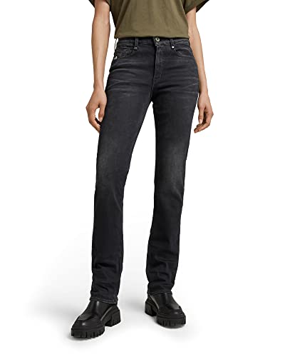 G-STAR RAW Damen Noxer Straight Jeans, Grau (worn in black onyx D17192-C910-C942), 26W / 28L von G-STAR RAW