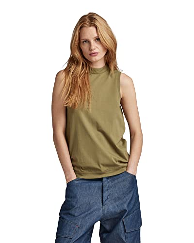 G-STAR RAW Damen Open Back Knitted Top, Grün (smoke olive D23258-B771-B212), S von G-STAR RAW