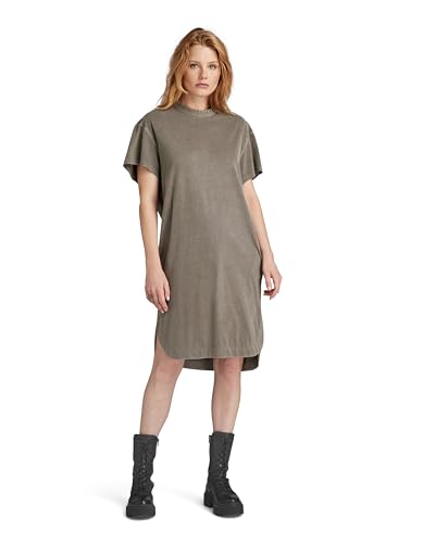 G-STAR RAW Damen Overdyed Loose T-Shirt Kleid , Braun (turf gd D24483-D610-C982), XL von G-STAR RAW