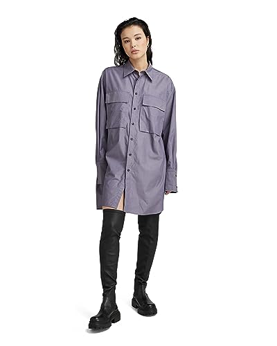 G-STAR RAW Damen Oversized BF shirt long sleeve, Purpur (dk grape D23582-C894-800), S von G-STAR RAW