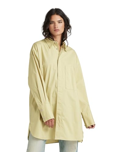 G-STAR RAW Damen Oversized Boyfriend Hemd, Grün (leek green D22492-D308-D613), L von G-STAR RAW