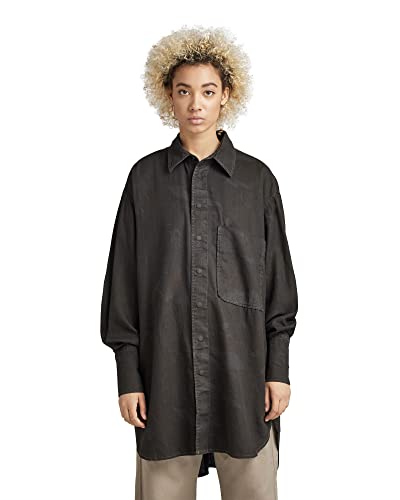 G-STAR RAW Damen Oversized Boyfriend Hemd, Mehrfarben (cloack gd woodland camo D22492-D221-D471), S von G-STAR RAW