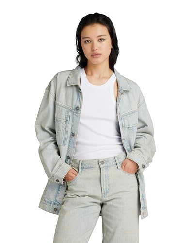 G-STAR RAW Damen Oversized Denim Jacke , Blau (vintage akoya blue D24340-D536-G327), XS von G-STAR RAW