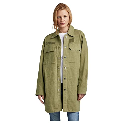 G-STAR RAW Damen Oversized Overshirt, Grün (smoke olive D23023-C838-B212), M von G-STAR RAW