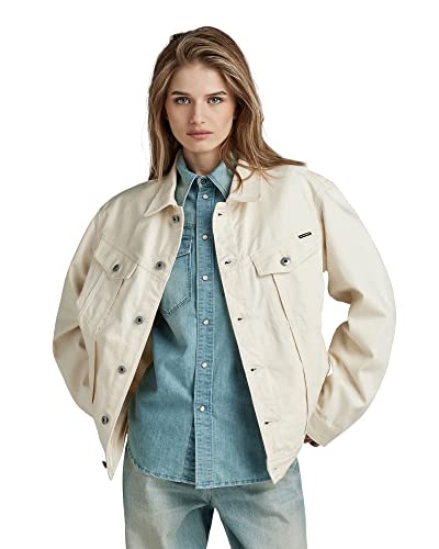 G-STAR RAW Damen Oversized Western Jacket, Beige (ecru D22579-D300-159), XS von G-STAR RAW