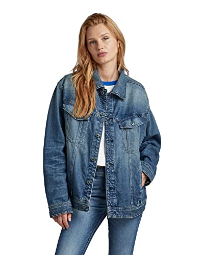 G-STAR RAW Damen Oversized Western Jacket, Blau (antique faded niagara D22579-D317-D885), S von G-STAR RAW