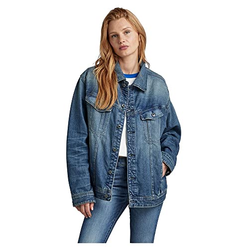 G-STAR RAW Damen Oversized Western Jacket, Blau (antique faded niagara D22579-D317-D885), S von G-STAR RAW