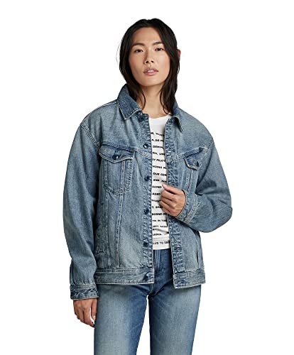 G-STAR RAW Damen Oversized Western Jacket, Blau (sun faded air force blue D22579-B988-C947), XL von G-STAR RAW