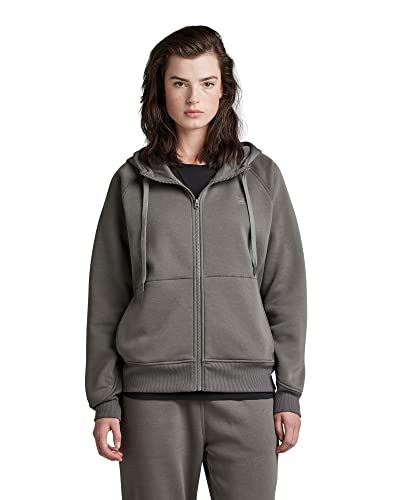 G-STAR RAW Damen Premium Core 2.1 Hooded Zip Thru Sweatshirt, Grau (granite D22727-C235-1468), S von G-STAR RAW