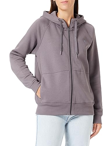 G-STAR RAW Damen Premium Core 2.1 Hooded Zip Thru Sweatshirt, Grau (rabbit D22727-C235-G077), S von G-STAR RAW