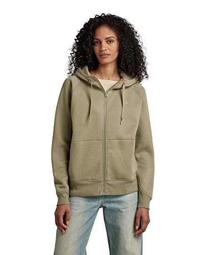 G-STAR RAW Damen Premium Core 2.1 Hooded Zip Thru Sweatshirt, Grün (shamrock D22727-C235-2199), L von G-STAR RAW