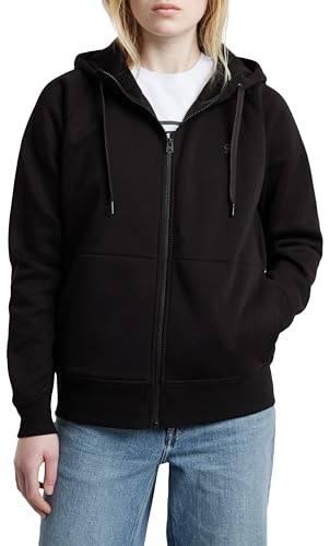 G-Star Damen Premium Core 2.1 Hooded Zip Thru Sweatshirt, Schwarz (dk Black D22727-C235-6484), S von G-Star Raw
