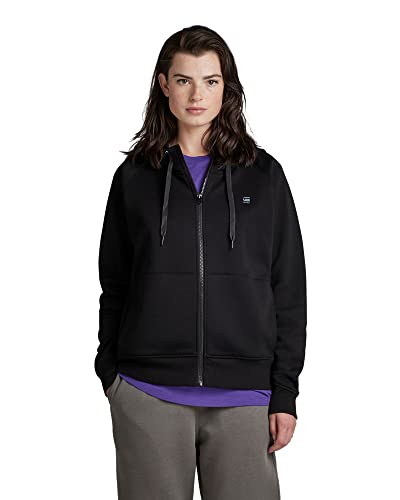 G-STAR RAW Damen Premium Core 2.1 Hooded Zip Thru Sweatshirt, Schwarz (dk black D22727-C235-6484), XS von G-STAR RAW