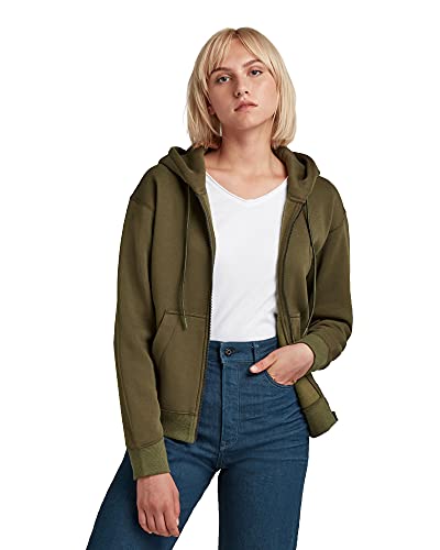 G-STAR RAW Damen Premium core hdd zip thru sw wmn ls Sweatshirt, Grün (combat C235-723), XS von G-STAR RAW