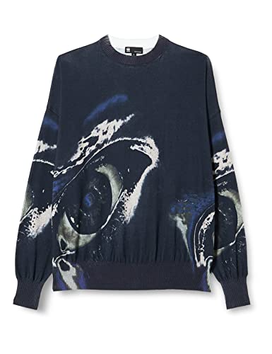 G-STAR RAW Damen Printed XXL Pullover, Blau (Salute D22863-B146-C742), M von G-STAR