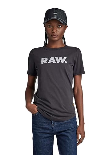 G-STAR RAW Damen RAW. Slim T-Shirt, Grau (shadow D21226-4107-992), L von G-STAR RAW