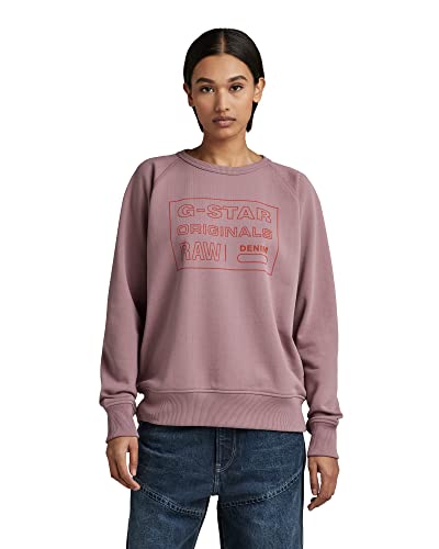 G-STAR RAW Damen Raglan Originals Sweatshirt, Purpur (grape shake D22119-A613-D310), XS von G-STAR RAW