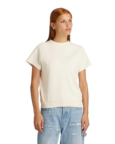 G-STAR RAW Damen Raglan Top, Beige (antique white D24512-C812-G286), S von G-STAR RAW