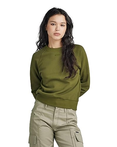 G-STAR RAW Damen Raglan Logo r sw wmn, Grün (Dark Olive D23461-D427-C744), M von G-STAR RAW