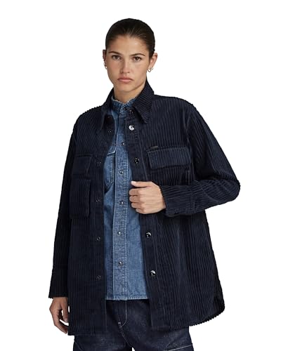 G-STAR RAW Damen Regular BF Overshirt, Blau (salute D23552-D411-C742), M von G-STAR RAW