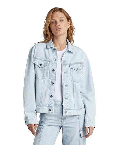 G-STAR RAW Damen Relaxed Denim Jacke , Blau (sun faded piscina blue D24347-D536-G319), L von G-STAR RAW