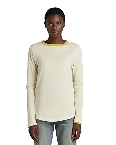 G-STAR RAW Damen Reversible Tweeter Slim, Mehrfarben (dark hivis/papyrus color block D21615-4107-D209), M von G-STAR RAW