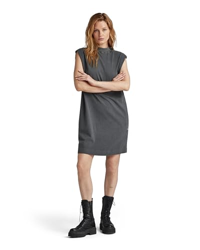 G-STAR RAW Damen Riveted Loose Sleeveless Kleid , Grau (grey asphalt gd D24488-C756-G415), L von G-STAR RAW