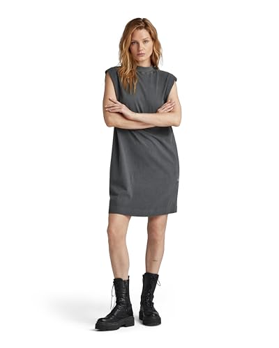 G-Star RAW Damen Riveted Loose Sleeveless Kleid, Grau (Grey Asphalt gd D24488-C756-G415), S von G-Star RAW