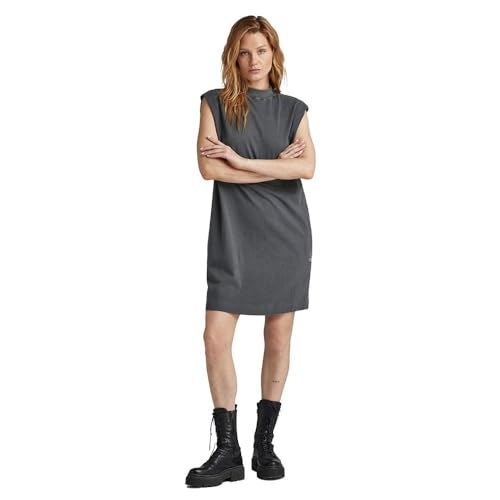 G-Star RAW Damen Riveted Loose Sleeveless Kleid, Grau (Grey Asphalt gd D24488-C756-G415), XL von G-STAR RAW
