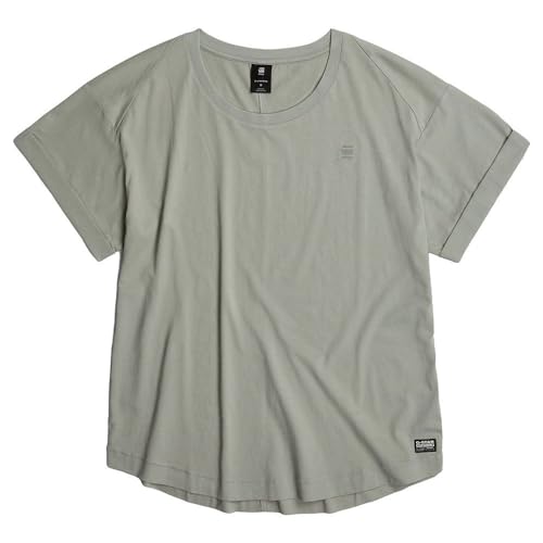 G-STAR RAW Damen Rolled Up Sleeve Boyfriend Top, Grau (wrought iron D24524-4107-G284), XL von G-STAR RAW