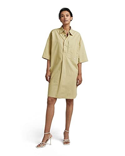 G-STAR RAW Damen Shirt Kleid 2.0, Grün (leek green D23219-D187-D613), M von G-STAR RAW