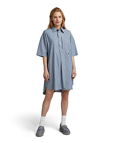 G-STAR RAW Damen Shirt Kleid 2.0, Mehrfarben (sun faded deck stripe D23219-D322-D934), L von G-STAR RAW