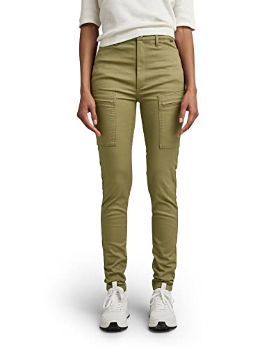 G-STAR RAW Damen Skinny Cargohose, Grün (smoke olive D22890-C105-B212), 24W / 30L von G-STAR RAW