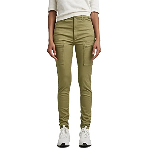 G-STAR RAW Damen Skinny Cargohose, Grün (smoke olive D22890-C105-B212), 29W / 32L von G-STAR RAW