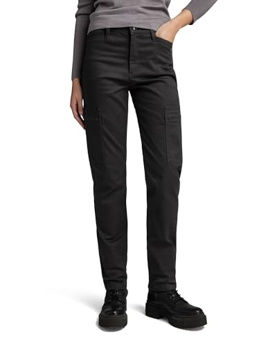 G-STAR RAW Damen Skinny Cargohose, Schwarz (dk black D22890-C105-6484), 23W / 30L von G-STAR RAW