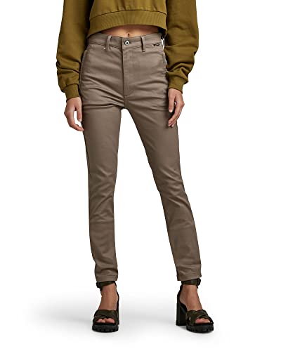 G-STAR RAW Damen Skinny Chinohose, Braun (deep walnut D22892-C105-B743), 26W / 30L von G-STAR RAW