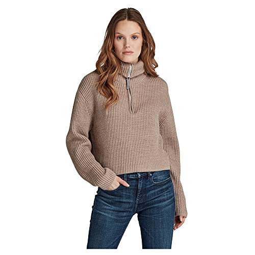 G-STAR RAW Damen Skipper Knit Pullover, Beige (dk brick D20607-B670-1214), M von G-STAR RAW