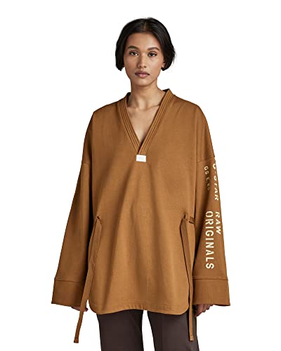 G-STAR RAW Damen Sleeve Graphic Oversized Sweatshirt, Braun (oxide ocre D22357-D163-1329), M von G-STAR RAW