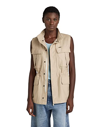 G-STAR RAW Damen Sleeveless Field Overshirt, Beige (westpoint khaki D21428-C960-C531), L von G-STAR RAW