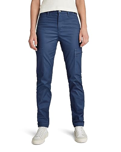 G-STAR RAW Damen Slim Cargohose, Blau (rank Blue D23572-C072-868), 31W / 32L von G-STAR