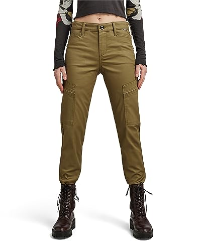G-STAR RAW Damen Slim Cargohose, Grün (Dark Olive D23572-C072-C744), 27W / 30L von G-STAR