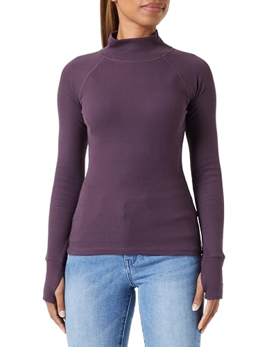 G-STAR RAW Damen Slim Rib Mock Top, Purpur (lt maze D23339-D289-8880), L von G-STAR RAW