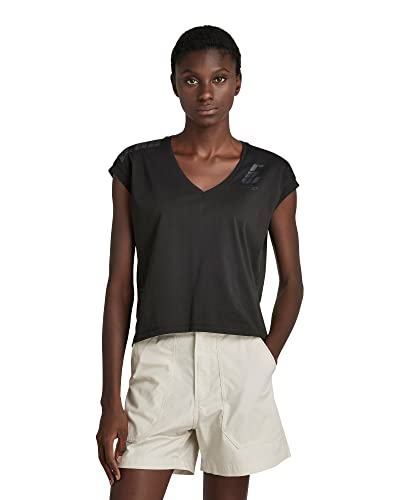 G-STAR RAW Damen Sports Back Graphic Loose Top, Schwarz (dk black D21577-336-6484), XS von G-STAR RAW