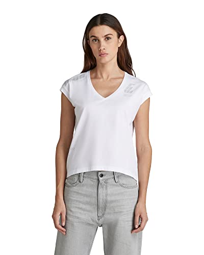 G-STAR RAW Damen Sports Back Graphic Loose Top, Weiß (white D21577-336-110), XS von G-STAR RAW