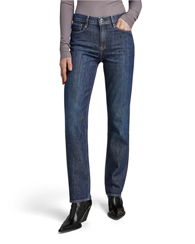 G-STAR RAW Damen Strace Straight Jeans, Blau (Worn in deep Marine D23951-B767-C602), 32W / 34L von G-STAR RAW