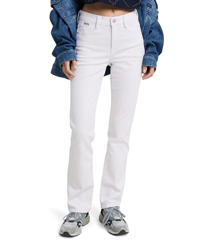G-Star RAW Damen Strace Straight Jeans, Weiß (Paper White gd D23951-D552-G547), 27W / 30L von G-STAR