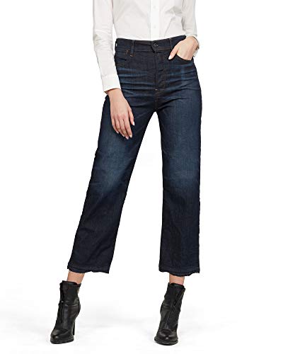 G-STAR RAW Damen Tedie Ultra High Straight Ripped Edge Ankle C Jeans von G-STAR